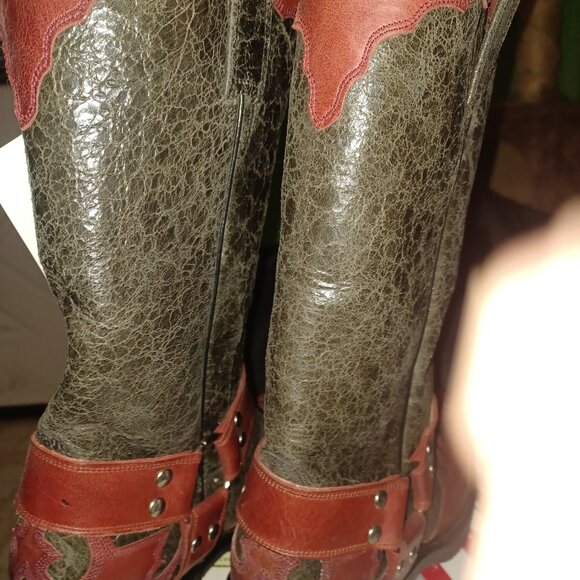 ROCKIN LEATHER HARNESS BOOTS - Picture 4 of 6